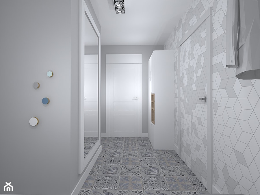 mieszkanie w pixel house - Hol / przedpokój, styl skandynawski - zdjęcie od RedCubeDesign projektowanie wnętrz