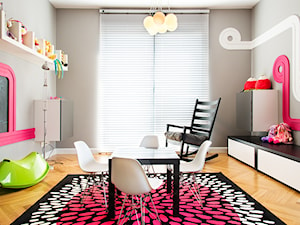 biało-czarny domek - Pokój dziecka, styl minimalistyczny - zdjęcie od RedCubeDesign projektowanie wnętrz
