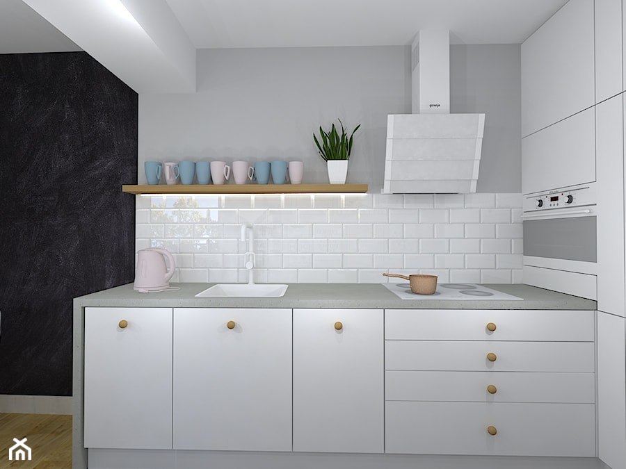mieszkanie w pixel house - Kuchnia, styl skandynawski - zdjęcie od RedCubeDesign projektowanie wnętrz