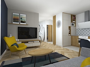 rowerowe mieszkanie - Salon, styl nowoczesny - zdjęcie od RedCubeDesign projektowanie wnętrz