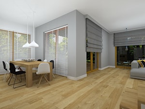 dom z kolorowym akcentem - Salon, styl nowoczesny - zdjęcie od RedCubeDesign projektowanie wnętrz