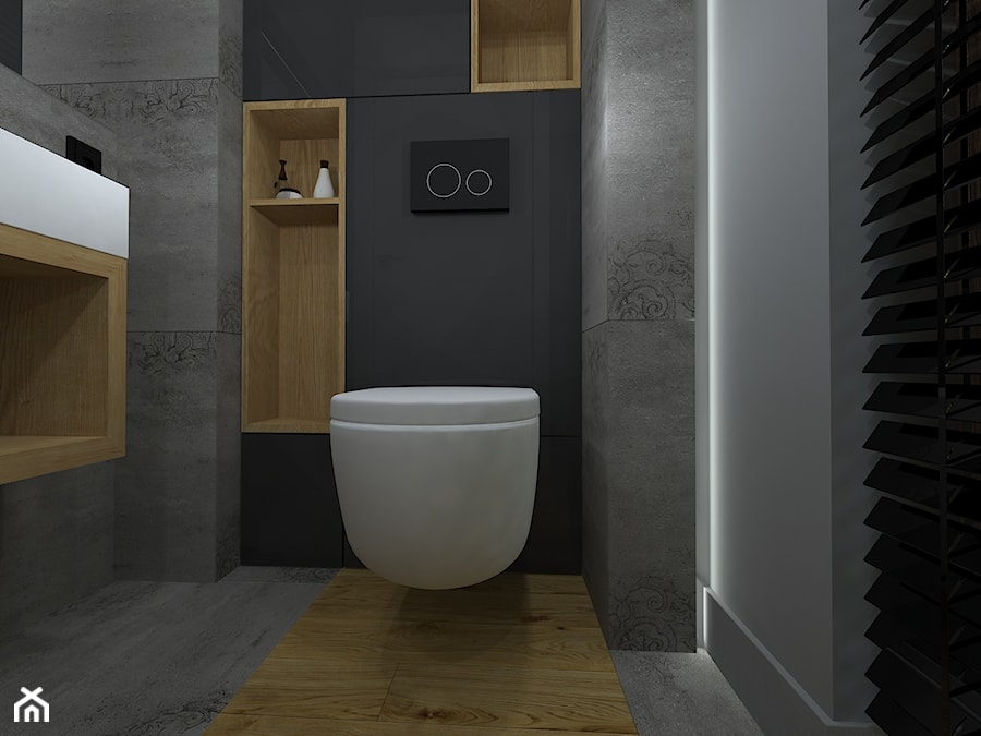 widok na Maślice - Mała łazienka, styl nowoczesny - zdjęcie od RedCubeDesign projektowanie wnętrz