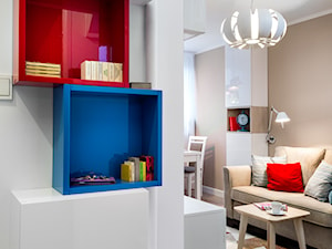 mieszkanko na Biskupinie - Średni biały hol / przedpokój, styl nowoczesny - zdjęcie od RedCubeDesign projektowanie wnętrz