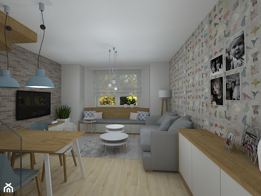 mieszkanie po dziadku - Salon, styl nowoczesny - zdjęcie od RedCubeDesign projektowanie wnętrz