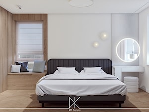 Mieszkanie w stylu japandi z nutką nowoczesności - Sypialnia, styl nowoczesny - zdjęcie od DYK.DESIGN