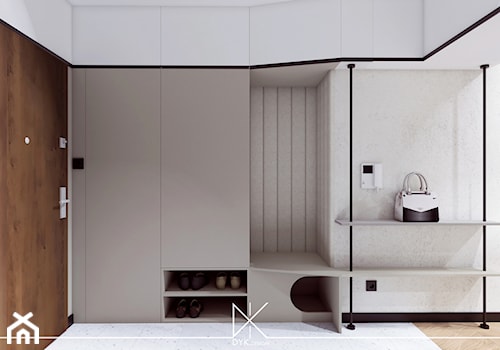 Mieszkanie w stylu japandi z nutką nowoczesności - Hol / przedpokój, styl nowoczesny - zdjęcie od DYK.DESIGN