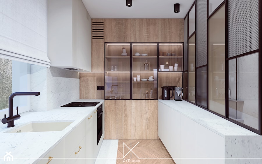 Mieszkanie w stylu japandi z nutką nowoczesności - Kuchnia, styl nowoczesny - zdjęcie od DYK.DESIGN