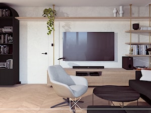 Mieszkanie w stylu japandi z nutką nowoczesności - Salon, styl nowoczesny - zdjęcie od DYK.DESIGN