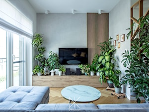 Apartament 120 m² w zabudowie szeregowej na kieleckim Baranówku - Salon, styl nowoczesny - zdjęcie od DYK.DESIGN