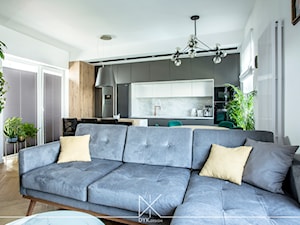 Apartament 120 m² w zabudowie szeregowej na kieleckim Baranówku - Salon, styl nowoczesny - zdjęcie od DYK.DESIGN