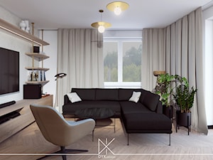 Mieszkanie w stylu japandi z nutką nowoczesności - Salon, styl nowoczesny - zdjęcie od DYK.DESIGN