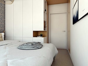 MIESZKANIE DLA DWOJGA W KRAKOWIE - Średnia czarna szara sypialnia, styl nowoczesny - zdjęcie od STUDIO KAKTUS
