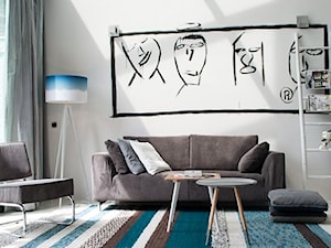Zuiver - Średni biały salon, styl skandynawski - zdjęcie od 9design