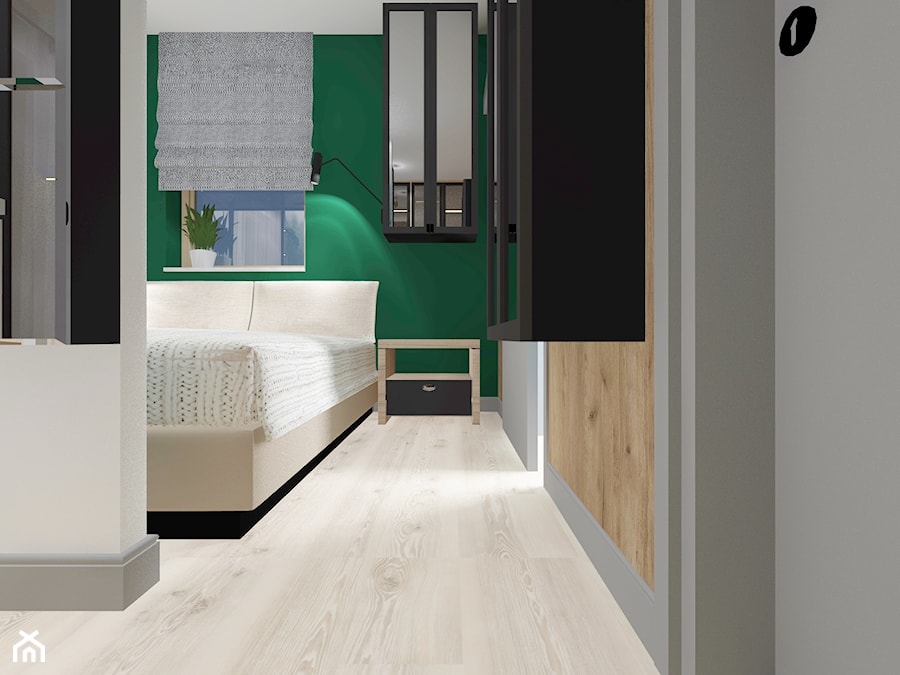 Nowoczesne mieszkanie z błękitem - Sypialnia, styl nowoczesny - zdjęcie od Wnętrza Dabińska