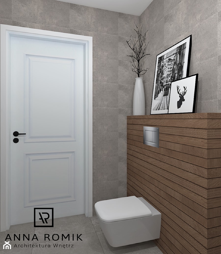 Łazienka 31 - Mała bez okna łazienka, styl skandynawski - zdjęcie od Anna Romik Architektura Wnętrz