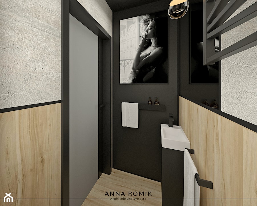 Toaleta 3 - Łazienka, styl nowoczesny - zdjęcie od Anna Romik Architektura Wnętrz