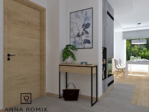 Salon z kuchnią 1 - Mały biały hol / przedpokój, styl skandynawski - zdjęcie od Anna Romik Architektura Wnętrz