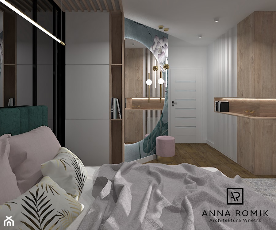 Sypialnia 10 - Sypialnia, styl nowoczesny - zdjęcie od Anna Romik Architektura Wnętrz