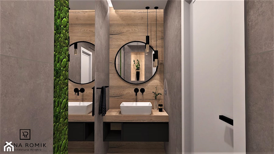 Łazienka 9 - Mała bez okna z lustrem łazienka, styl nowoczesny - zdjęcie od Anna Romik Architektura Wnętrz