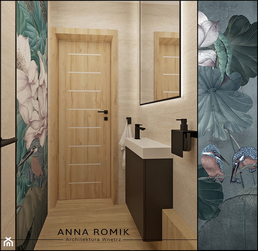 Toaleta 1 - Jadalnia, styl minimalistyczny - zdjęcie od Anna Romik Architektura Wnętrz