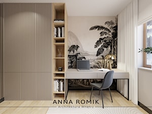 Biuro domowe nr 7 - Biuro, styl nowoczesny - zdjęcie od Anna Romik Architektura Wnętrz