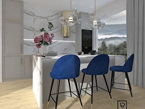 Salon z kuchnią 13 - Kuchnia, styl glamour - zdjęcie od Anna Romik Architektura Wnętrz