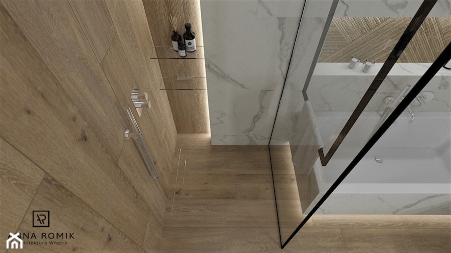Łazienka 25 - Średnia bez okna łazienka, styl nowoczesny - zdjęcie od Anna Romik Architektura Wnętrz