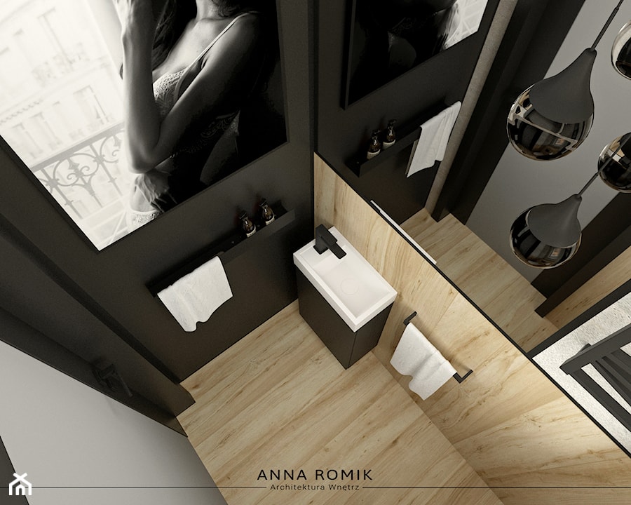 Toaleta 3 - Łazienka, styl nowoczesny - zdjęcie od Anna Romik Architektura Wnętrz
