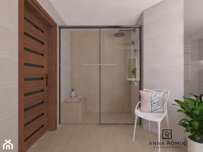 Łazienka 3 - Mała na poddaszu bez okna łazienka, styl skandynawski - zdjęcie od Anna Romik Architektura Wnętrz