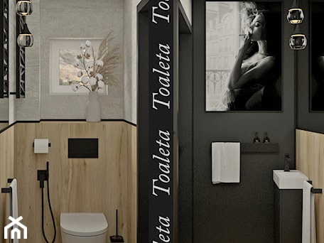 Aranżacje wnętrz - Łazienka: Toaleta 3 - Łazienka, styl nowoczesny - Anna Romik Architektura Wnętrz. Przeglądaj, dodawaj i zapisuj najlepsze zdjęcia, pomysły i inspiracje designerskie. W bazie mamy już prawie milion fotografii!