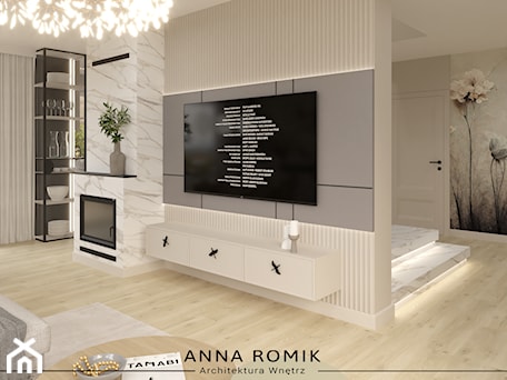 Aranżacje wnętrz - Salon: Salon 12 - Salon, styl minimalistyczny - Anna Romik Architektura Wnętrz. Przeglądaj, dodawaj i zapisuj najlepsze zdjęcia, pomysły i inspiracje designerskie. W bazie mamy już prawie milion fotografii!