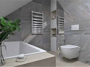 Łazienka 26 - Średnia na poddaszu łazienka, styl nowoczesny - zdjęcie od Anna Romik Architektura Wnętrz
