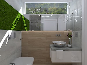 Łazienka 22 - Mała bez okna z lustrem łazienka, styl nowoczesny - zdjęcie od Anna Romik Architektura Wnętrz