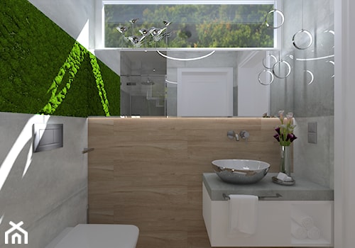 Łazienka 22 - Mała bez okna z lustrem łazienka, styl nowoczesny - zdjęcie od Anna Romik Architektura Wnętrz