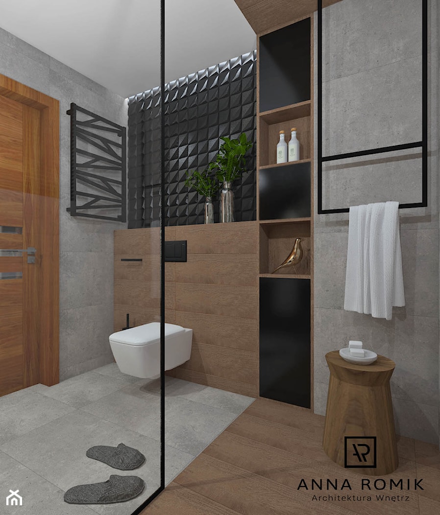 Łazienka 13 - Średnia bez okna łazienka, styl nowoczesny - zdjęcie od Anna Romik Architektura Wnętrz - Homebook