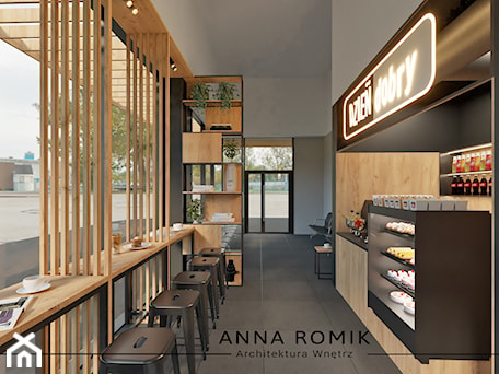 Aranżacje wnętrz - Wnętrza publiczne: Bistro 1 - Wnętrza publiczne, styl nowoczesny - Anna Romik Architektura Wnętrz. Przeglądaj, dodawaj i zapisuj najlepsze zdjęcia, pomysły i inspiracje designerskie. W bazie mamy już prawie milion fotografii!