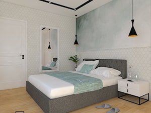 Sypialnia 1 - Średnia biała sypialnia, styl skandynawski - zdjęcie od Anna Romik Architektura Wnętrz