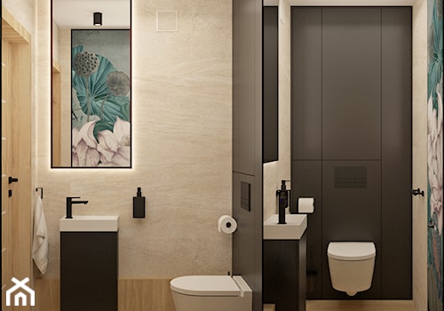 Toaleta 1 - Łazienka, styl nowoczesny - zdjęcie od Anna Romik Architektura Wnętrz