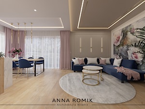 Salon 5 - Salon, styl glamour - zdjęcie od Anna Romik Architektura Wnętrz