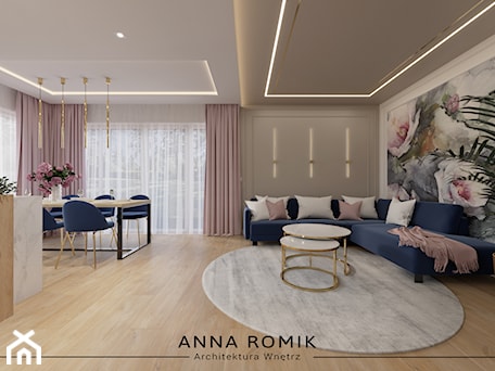 Aranżacje wnętrz - Salon: Salon 5 - Salon, styl glamour - Anna Romik Architektura Wnętrz. Przeglądaj, dodawaj i zapisuj najlepsze zdjęcia, pomysły i inspiracje designerskie. W bazie mamy już prawie milion fotografii!