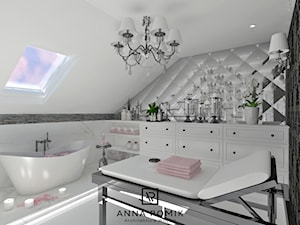 Salon kosmetyczny Sucha Beskidzka 15 m2 - Wnętrza publiczne, styl glamour - zdjęcie od Anna Romik Architektura Wnętrz