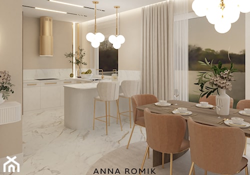 Kuchnia 30 - Kuchnia, styl glamour - zdjęcie od Anna Romik Architektura Wnętrz