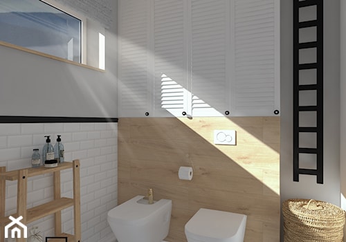 Łazienka 33 - Mała łazienka z oknem, styl skandynawski - zdjęcie od Anna Romik Architektura Wnętrz