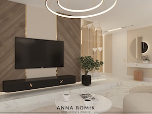 Salon 10 - Salon, styl glamour - zdjęcie od Anna Romik Architektura Wnętrz