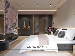 Sypialnia 26 - Sypialnia, styl nowoczesny - zdjęcie od Anna Romik Architektura Wnętrz