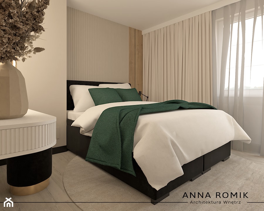 Sypialnia 32 - Sypialnia, styl nowoczesny - zdjęcie od Anna Romik Architektura Wnętrz