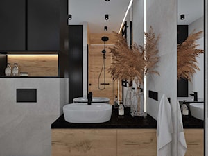 Łazienka 62 - Średnia z lustrem z punktowym oświetleniem łazienka, styl nowoczesny - zdjęcie od Anna Romik Architektura Wnętrz