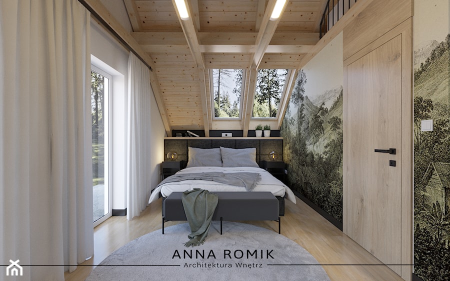 Sypialnia 24 - Sypialnia, styl nowoczesny - zdjęcie od Anna Romik Architektura Wnętrz