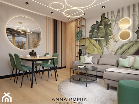 Aranżacje wnętrz - Salon: Salon 9 - Salon, styl nowoczesny - Anna Romik Architektura Wnętrz. Przeglądaj, dodawaj i zapisuj najlepsze zdjęcia, pomysły i inspiracje designerskie. W bazie mamy już prawie milion fotografii!