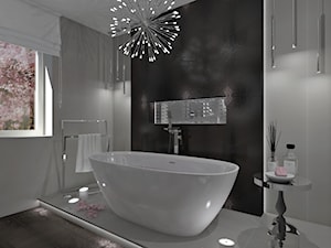 Łazienka 14 - Średnia jako pokój kąpielowy łazienka z oknem, styl glamour - zdjęcie od Anna Romik Architektura Wnętrz